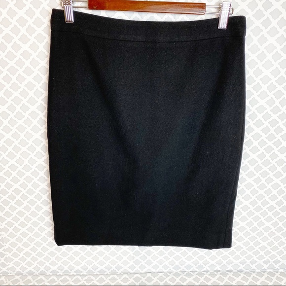 EUC J. Crew Factory Black Wool The Pencil Skirt - Picture 2 of 10